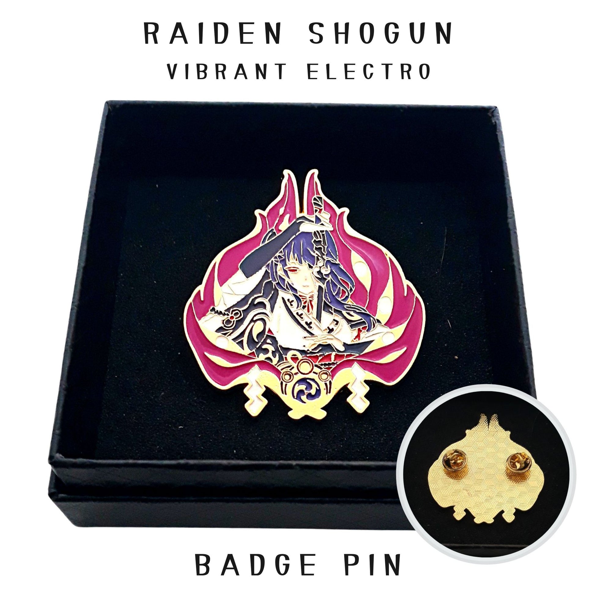 FANCYMYPIN - Genshin Impact character Raiden Shogun Vibrant electro enamel badge collectible pin