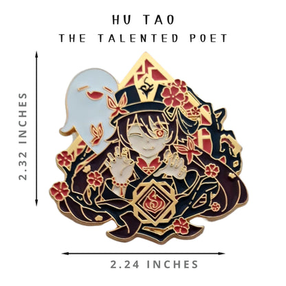 FANCYMYPIN - Genshin impact Hu Tao The talented poet - enamel badge collectible pin