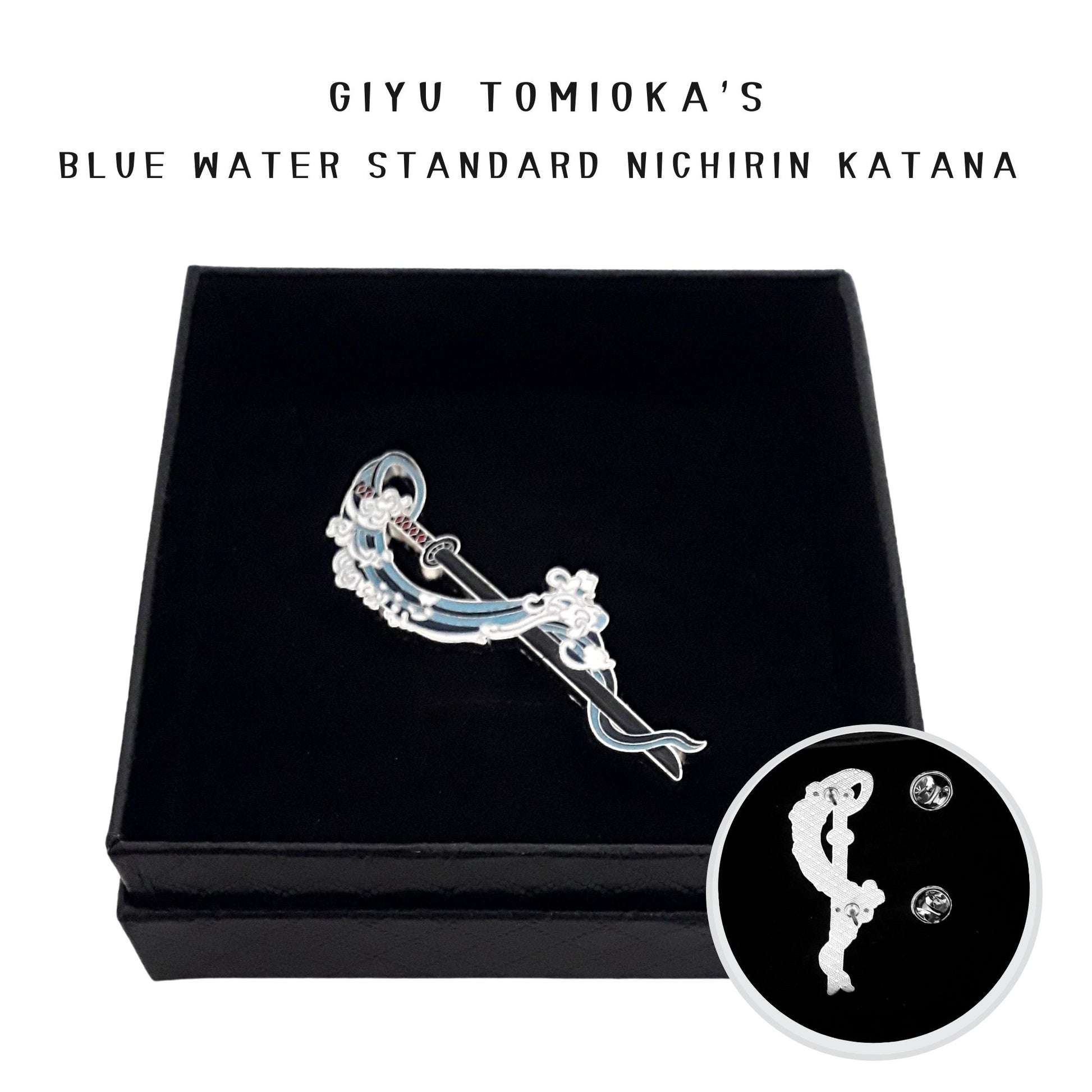 FANCYMYPIN -  Giyu Tomioka Blue Water Standard Nichirin Katana  Brooch Lapel Pin