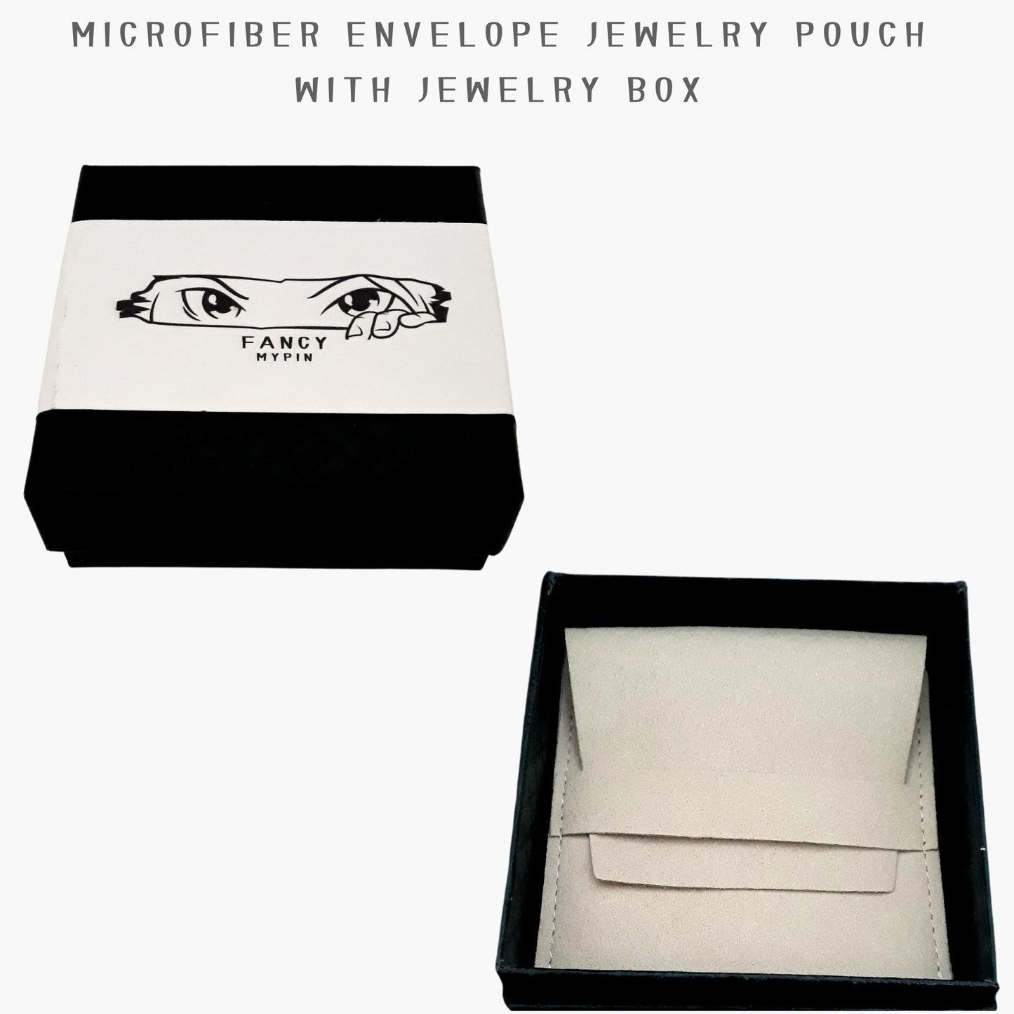 FANCYMYPIN - Microfiber envelope jewelry pouch with jewelry box