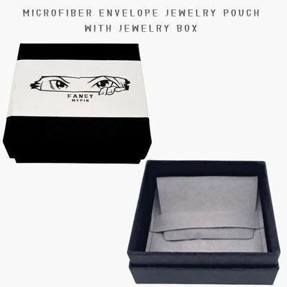 FANCYMYPIN - Microfiber envelope jewelry pouch with jewelry box