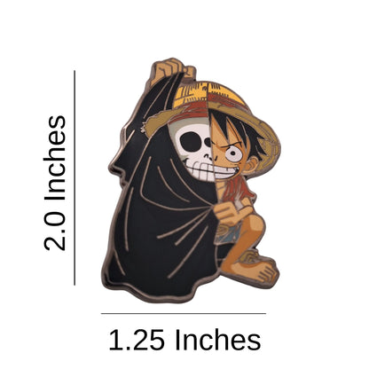 Larger Cartoon Character Luffy Brooch Backpack Enamel Pin