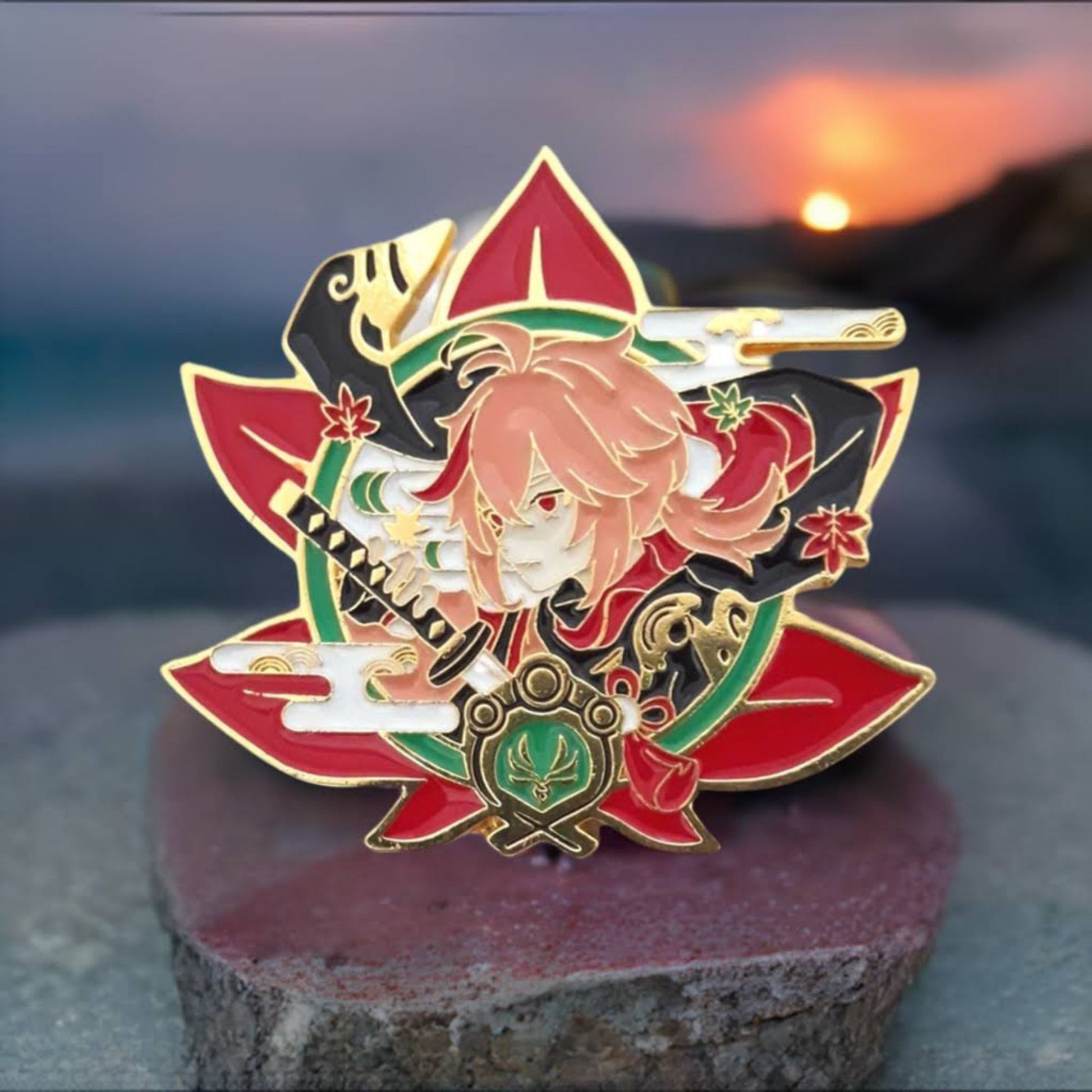 FANCYMYPIN - Genshin Impact Kaedehara Kazuha  Hard enamel brooch lapel collectible pin