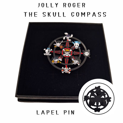 fancymypin - Jolly Roger the skull compass One Piece lapel pin