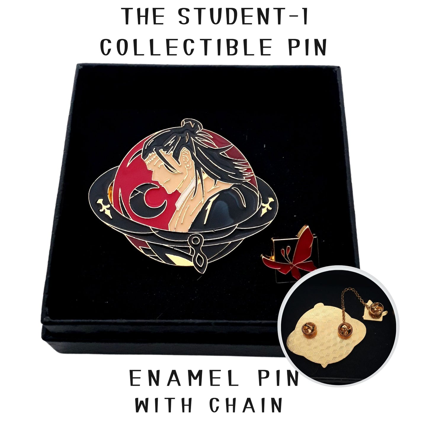 FANCYMYPIN - The Student -1 Enamel Collectible Pin with Chain