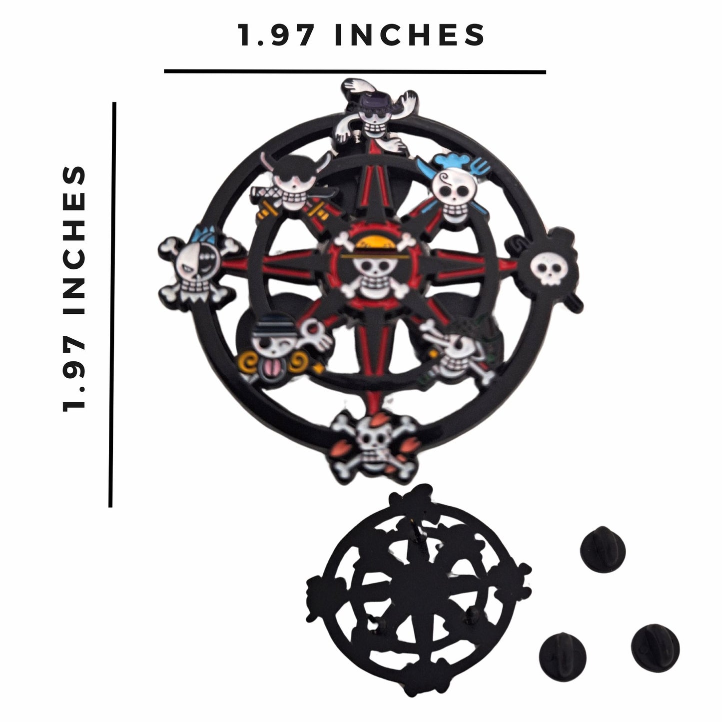 fancymypin - Jolly Roger the skull compass One Piece lapel pin