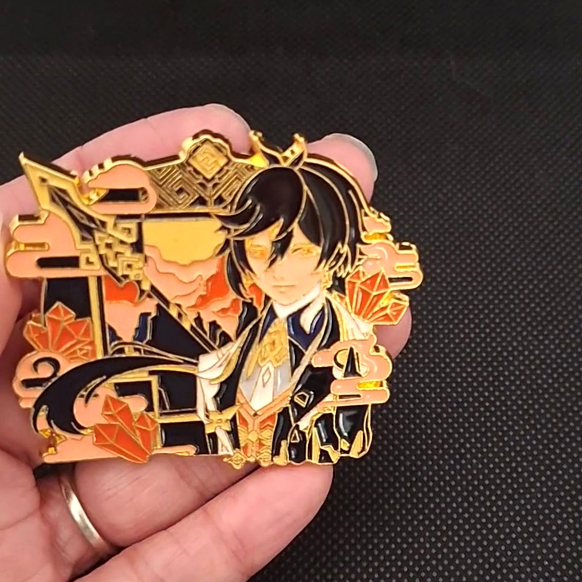 FANCYMYPIN - Genshin Impact Zhongli the mortal enamel badge collectible pin