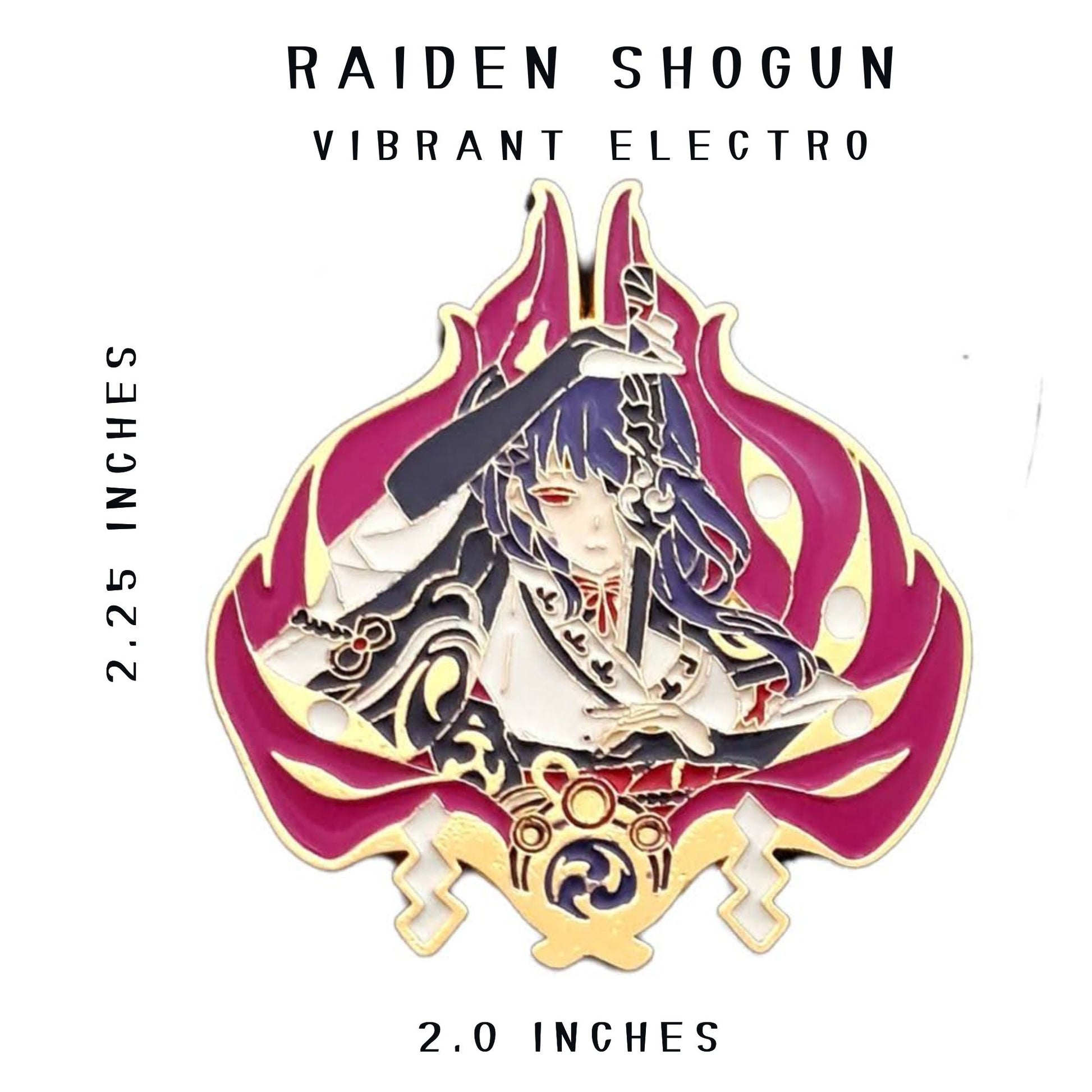 FANCYMYPIN - Genshin Impact character Raiden Shogun Vibrant electro enamel badge collectible pin