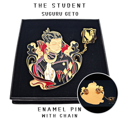 fancymypin - The student Suguru Geto enamel badge pin with chain