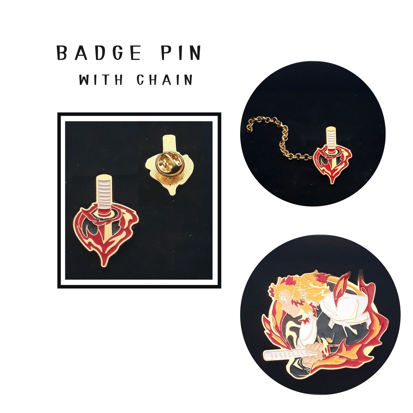 FANCYMYPIN - The swordsmen enamel collectible pin with chain