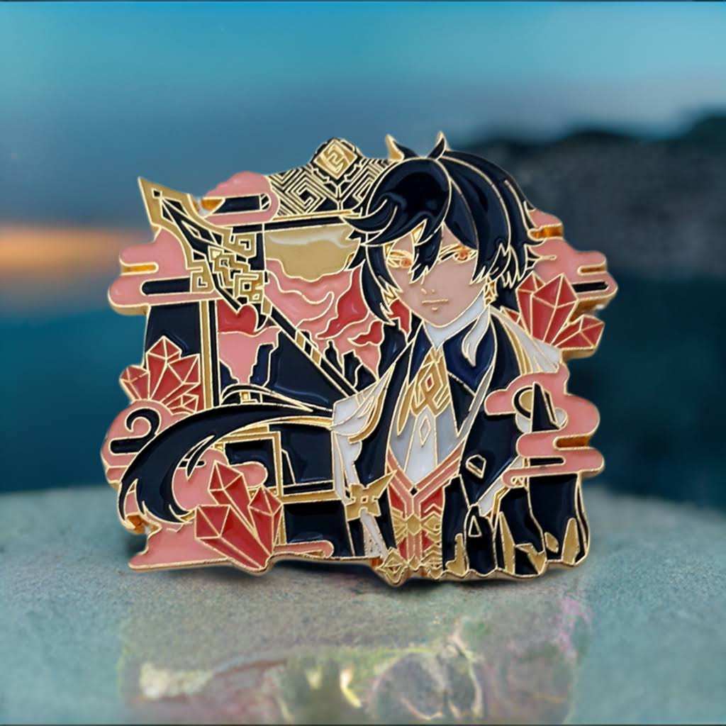 FANCYMYPIN - Genshin Impact Zhongli the mortal enamel badge collectible pin