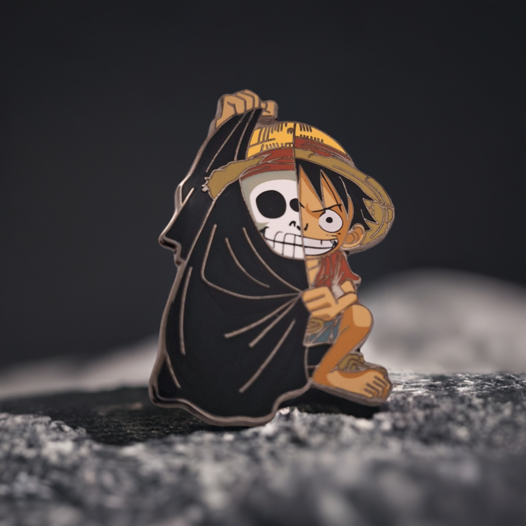 Larger Cartoon Character Luffy Brooch Backpack Enamel Pin