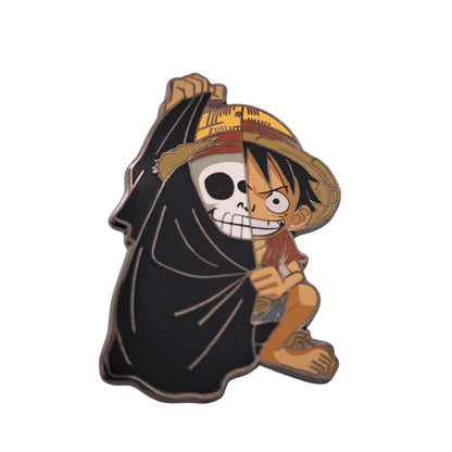 Larger Cartoon Character Luffy Brooch Backpack Enamel Pin