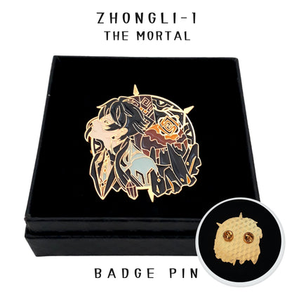 FANCYMYPIN - Genshin Impact Zhongli -1  the mortal -1 enamel badge collectible pin